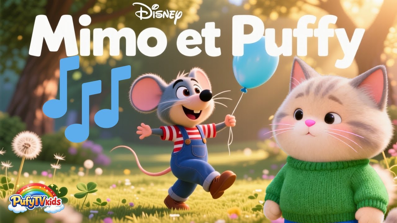 🎶L’Amitié de Mimo et Puffy 💛🐭🐱 | Chanson Animée pour Enfants – PufyTVkids #anime #cartoon