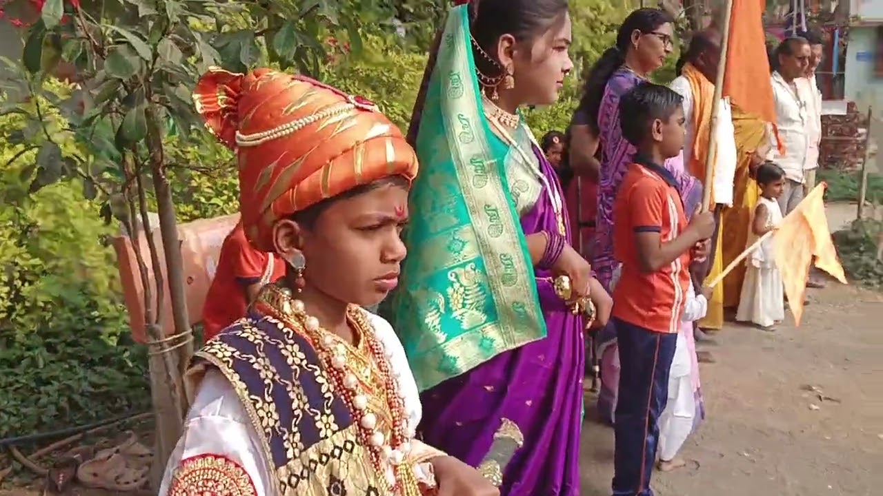शिवजयंती लेझीम नृत्य . जि प म उ प्रा शाळा मुरादपूर . दि . 19/02/2026