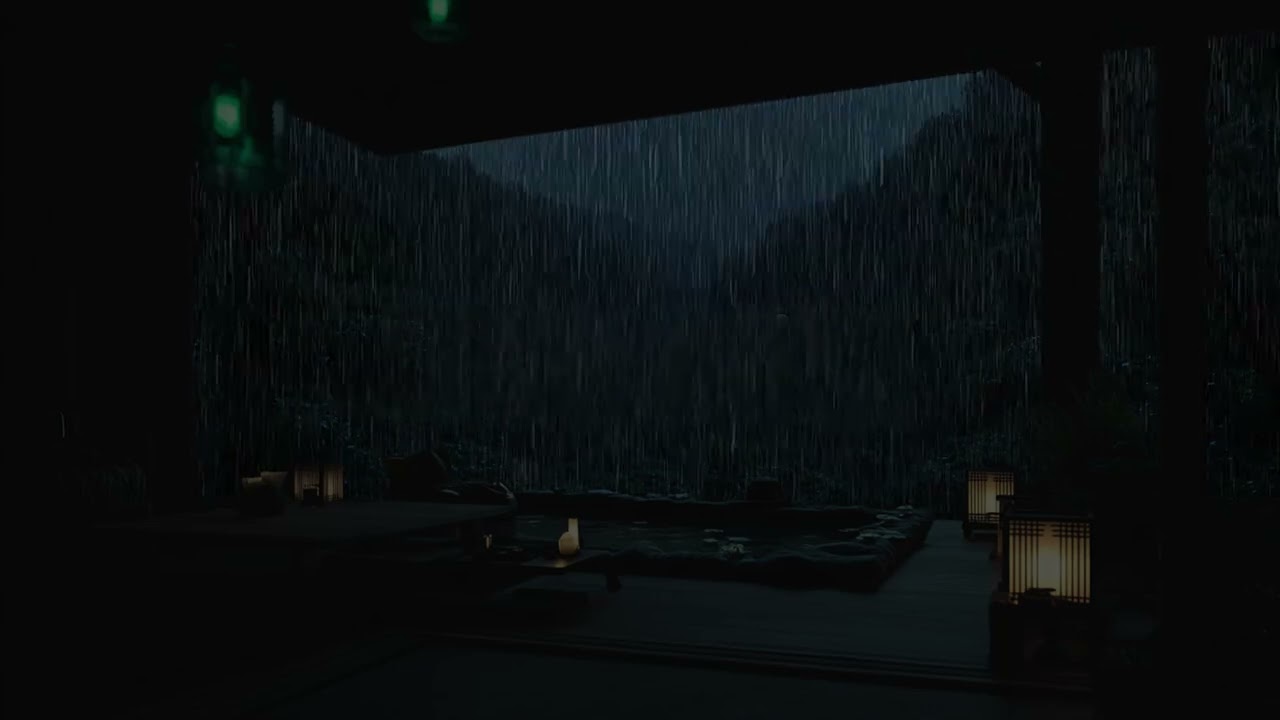 Quiet Spring Rain in the Dark | Relaxing Night Ambience for Study & Calm