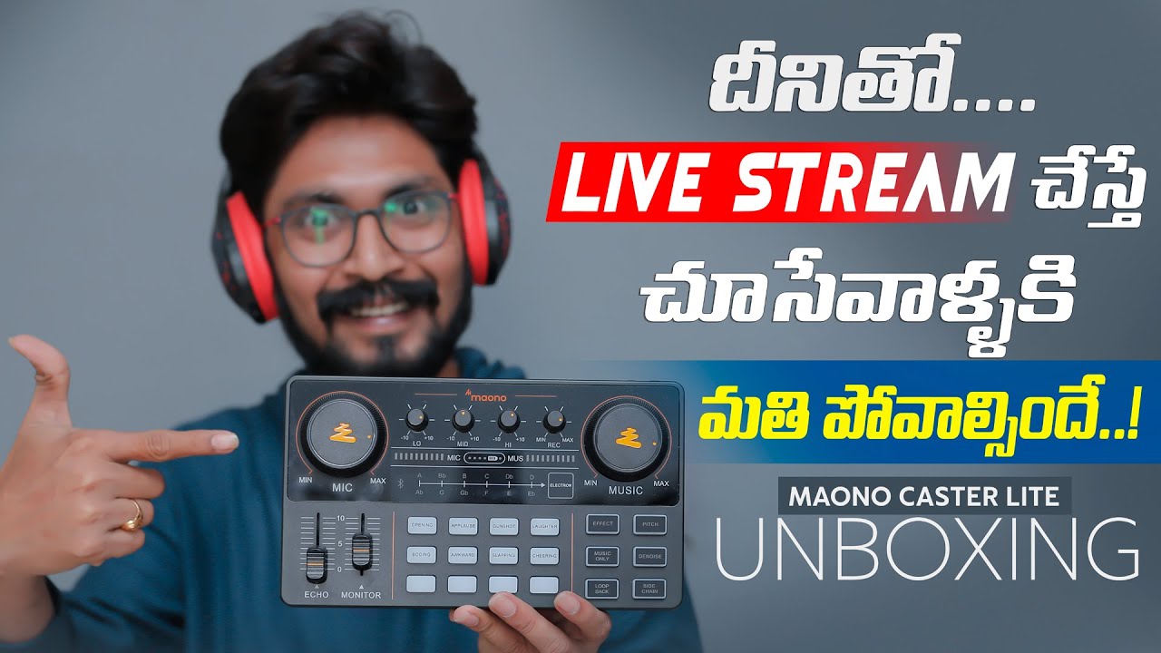 Maono Caster Lite AU-AM200 | Unboxing & Test | In Telugu By Sai Krishna