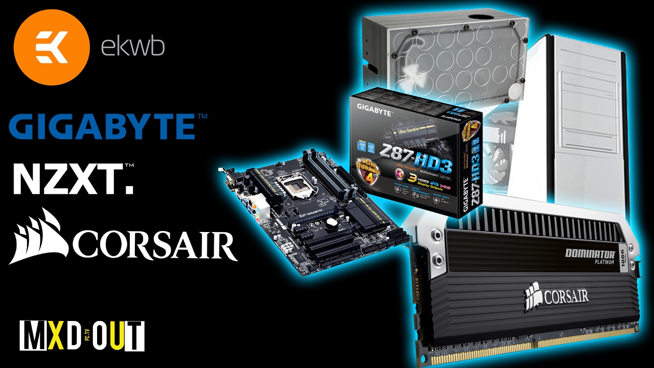 Gigabyte Z87-HD3 Motherboard Water cooled Intel Build !!
