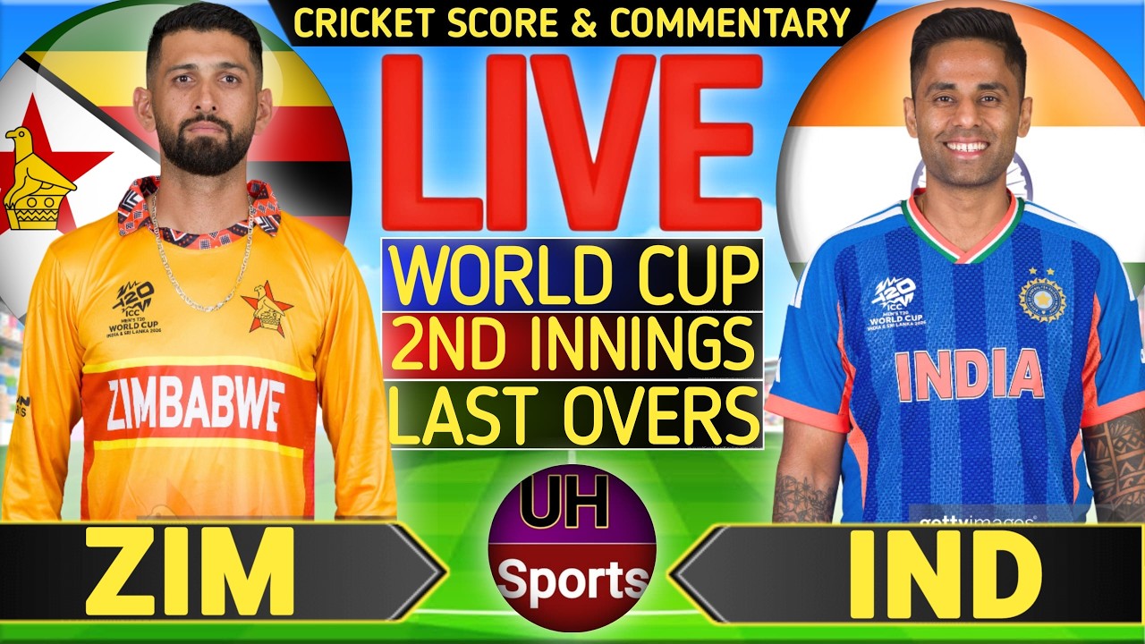🔴IND vs ZIM Live Match Today, WC T20 2026 Live Cricket Scores Commentary, India vs Zimbabwe | ZIM IN