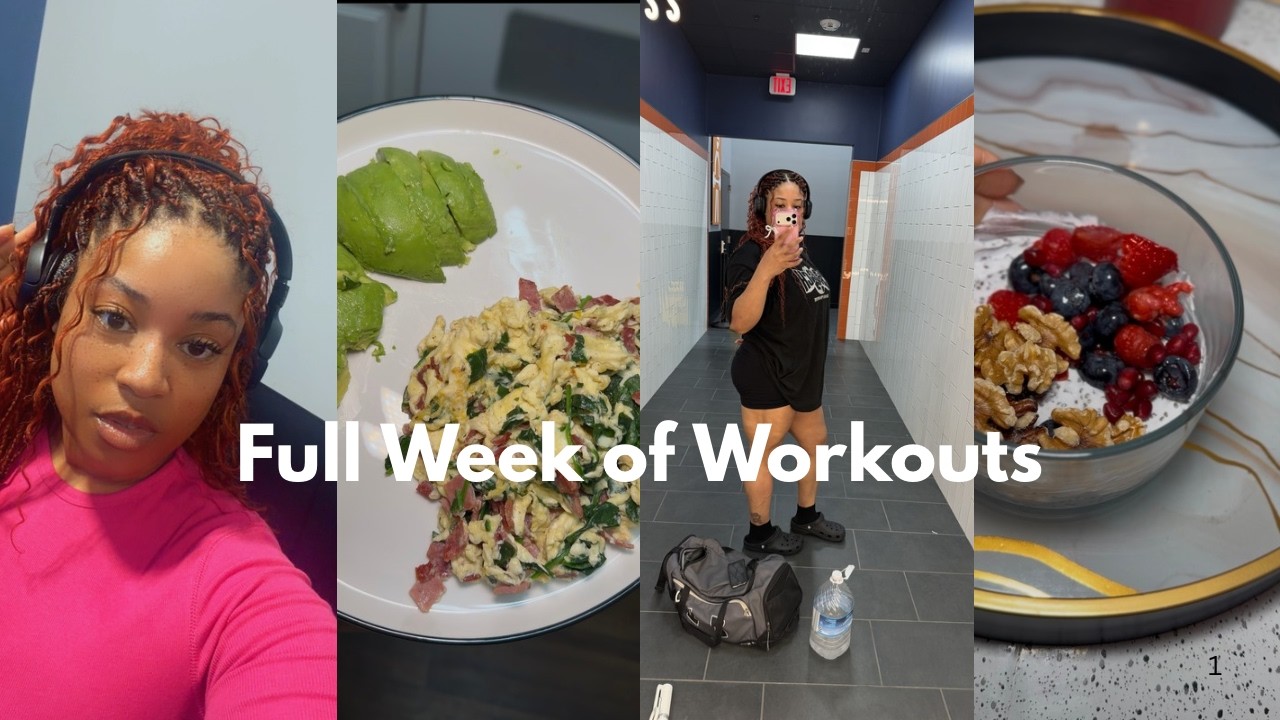 FULL WEEK OF WORKOUTS | Full body | Strength Training ONLY + What I EAT in A Week