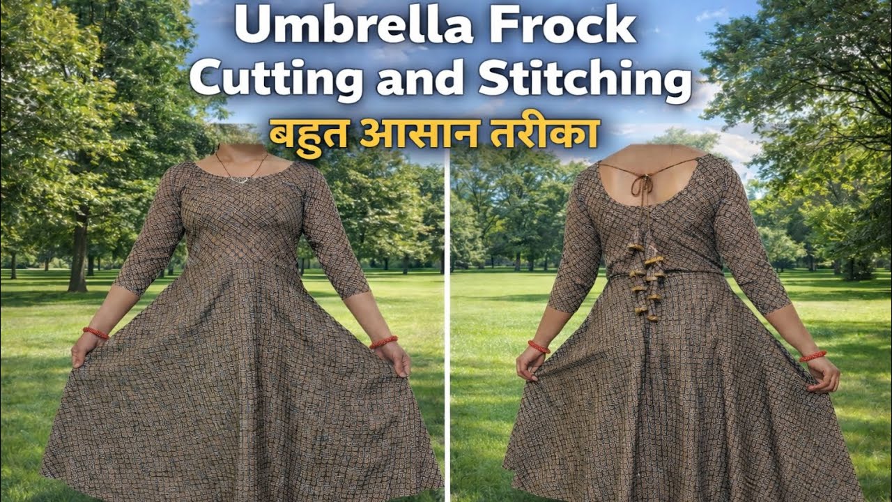 Umbrella frock cutting and stitching bahut hi aasan tareeka👌👌