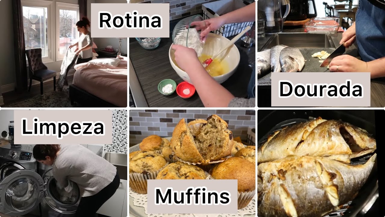 Um Dia Comigo / Limpezas / Muffins de Banana e Chocolate / Dourada na Airfryer para o Jantar #vlog