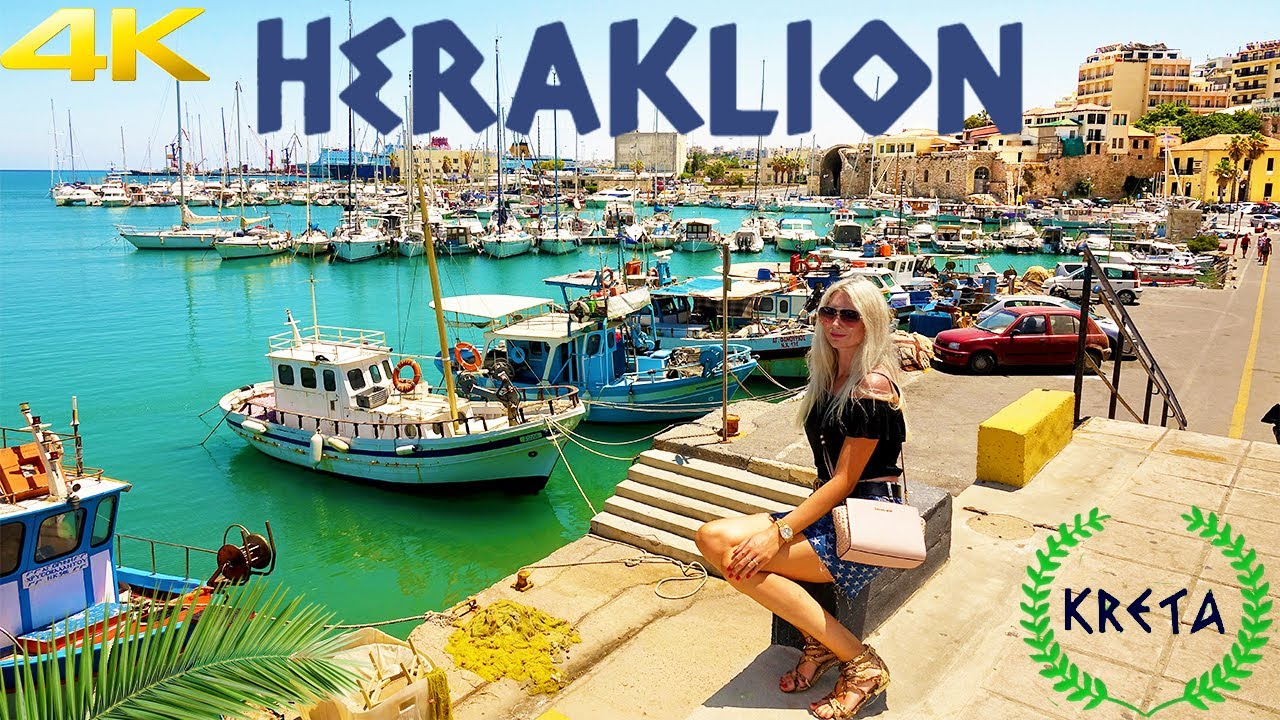 HERAKLION CRETE GREECE 4K 2020 IRAKLION