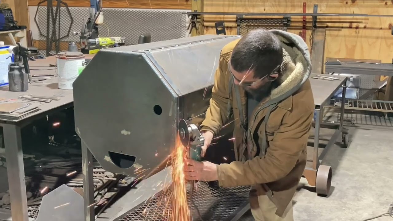 Reverse flow smoker build