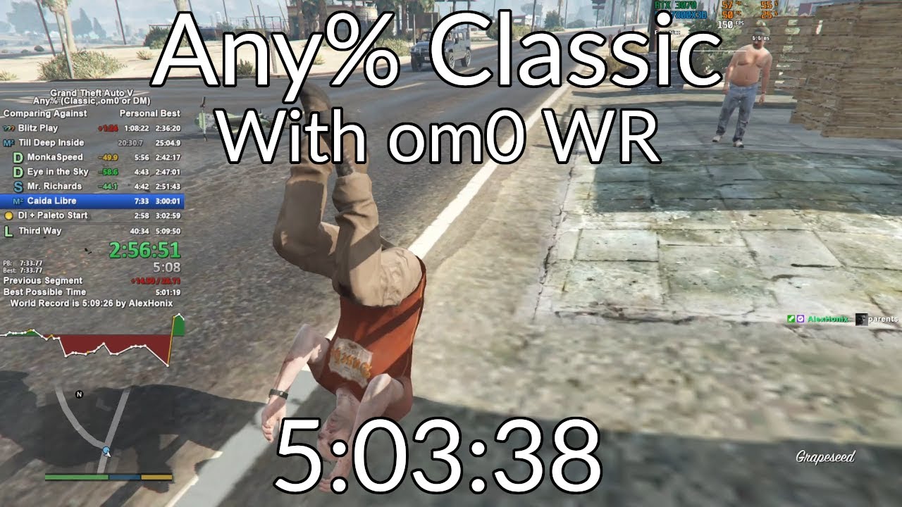 GTA 5 Any% Classic With om0 Speedrun in 5:03:38 (World Record)