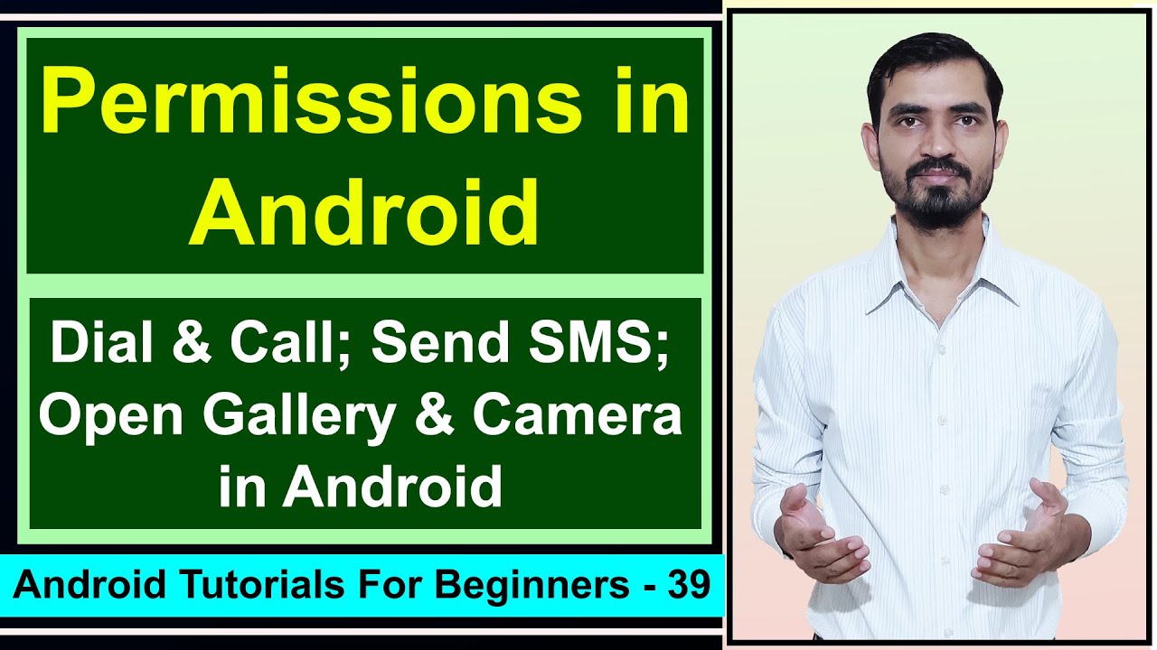 Permissions | Send SMS | Make a Phone Call | Capture Image & Display in ImageView Android Studio #39