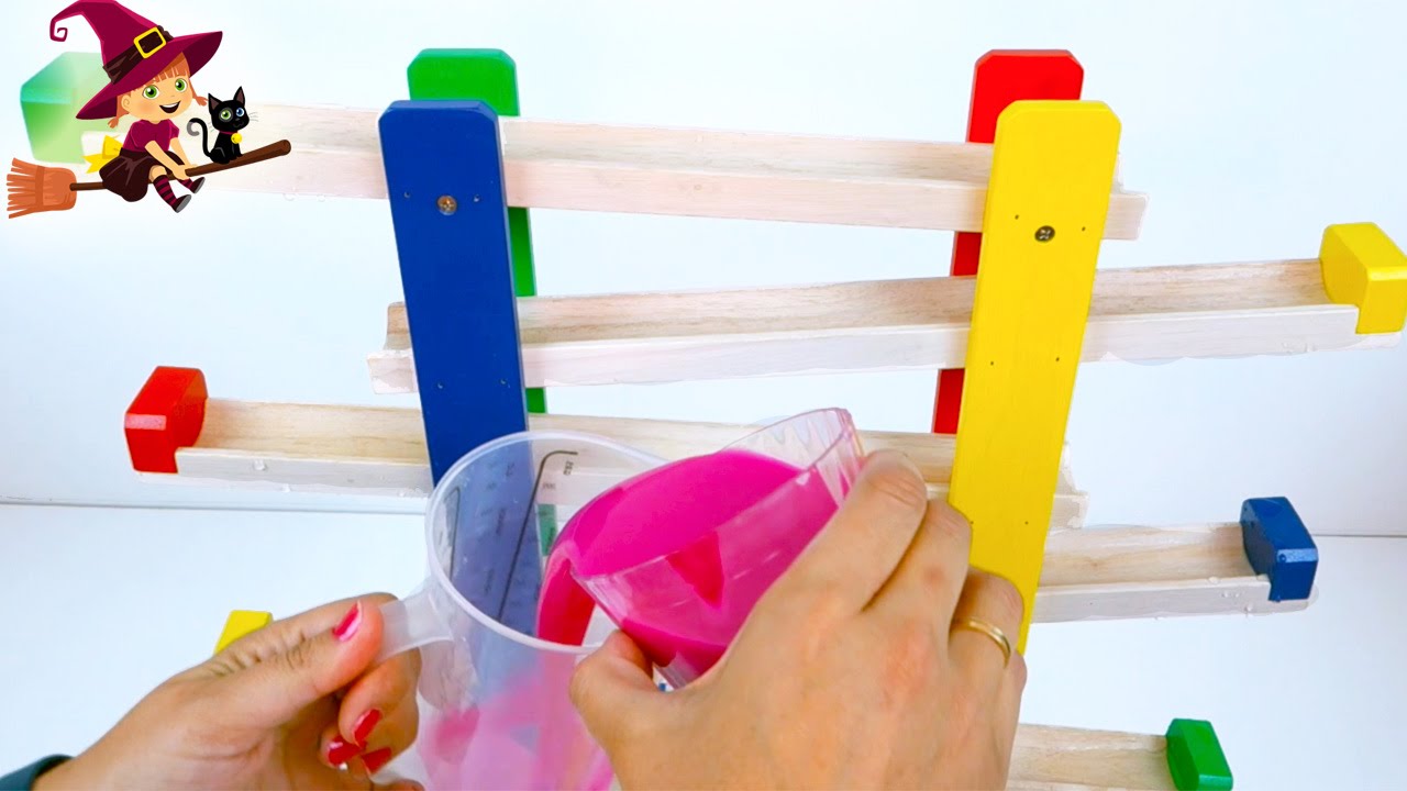 Hacemos Ríos de Colores en el Tobogán de Juguete