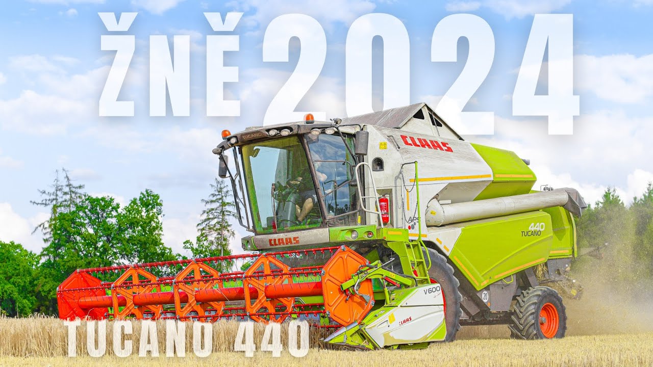 🌾Sklizeň ječmene🌾 na Vysočině 🇨🇿 s kombajnem Claas Tucano 440💚❤🚜
