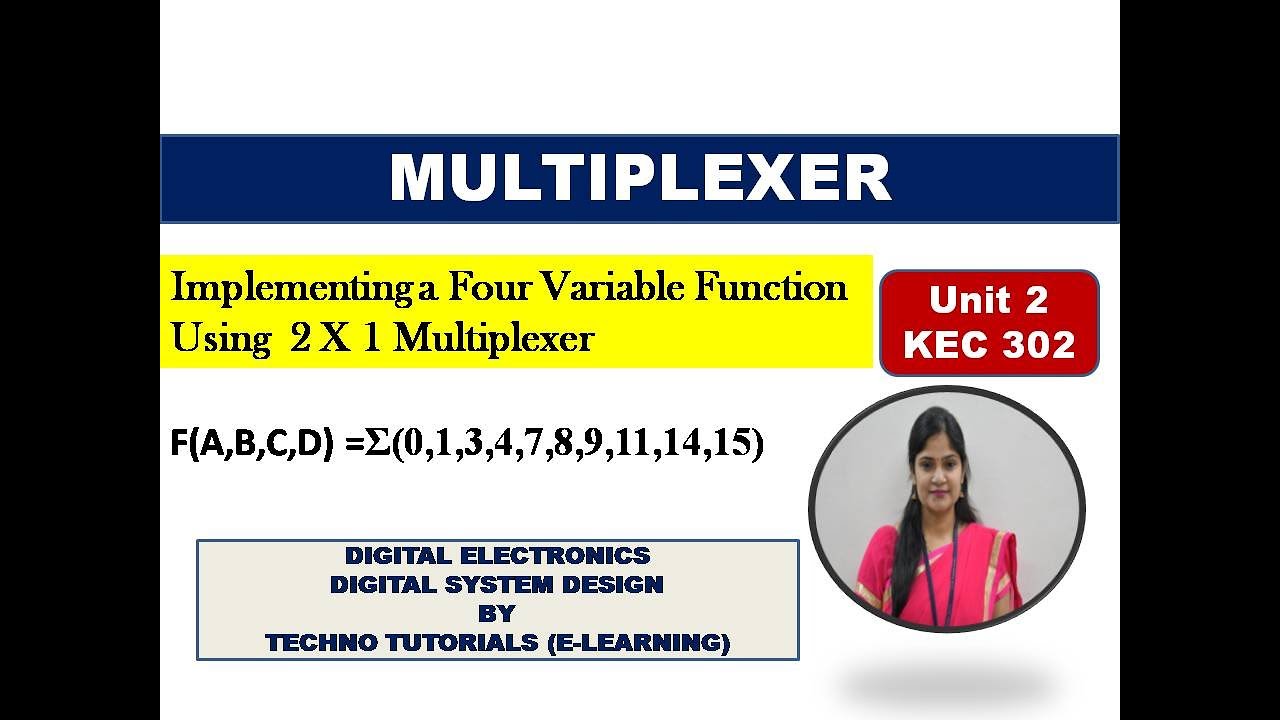 Implementing Boolean function using Multiplexer | 4 Variables Function implementation using 2x1