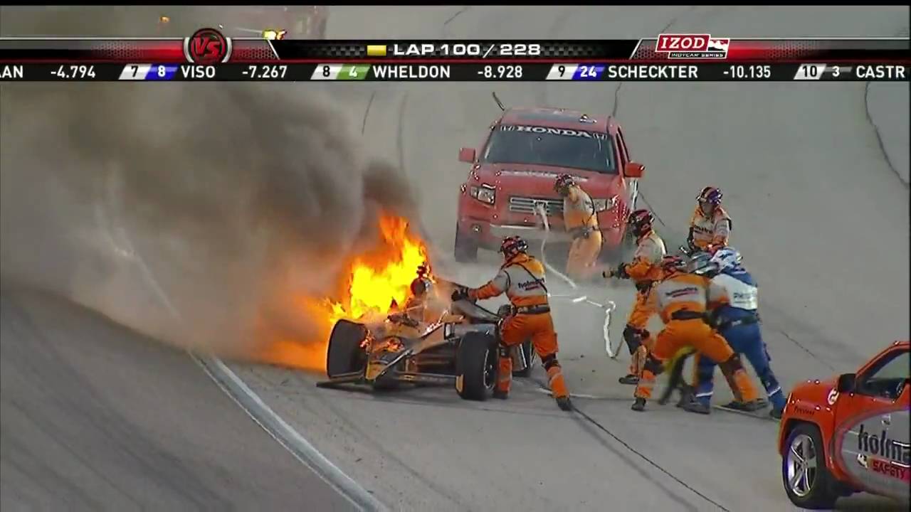 Simona De Silvestro wreck at the Firestone 550 (HD)