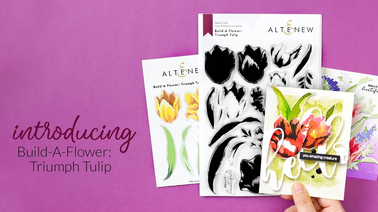 The PRETTIEST Tulip Layered Stamp Set on the Market! Build-A-Flower: Triumph Tulip