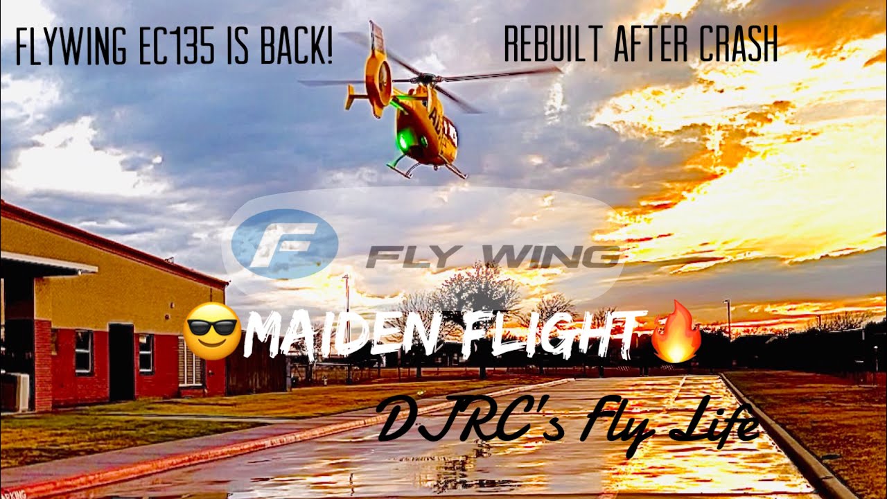 Flywing EC135 | Восстановлен после крушения | Первый полет | Музыка от DJRC, также известного как...