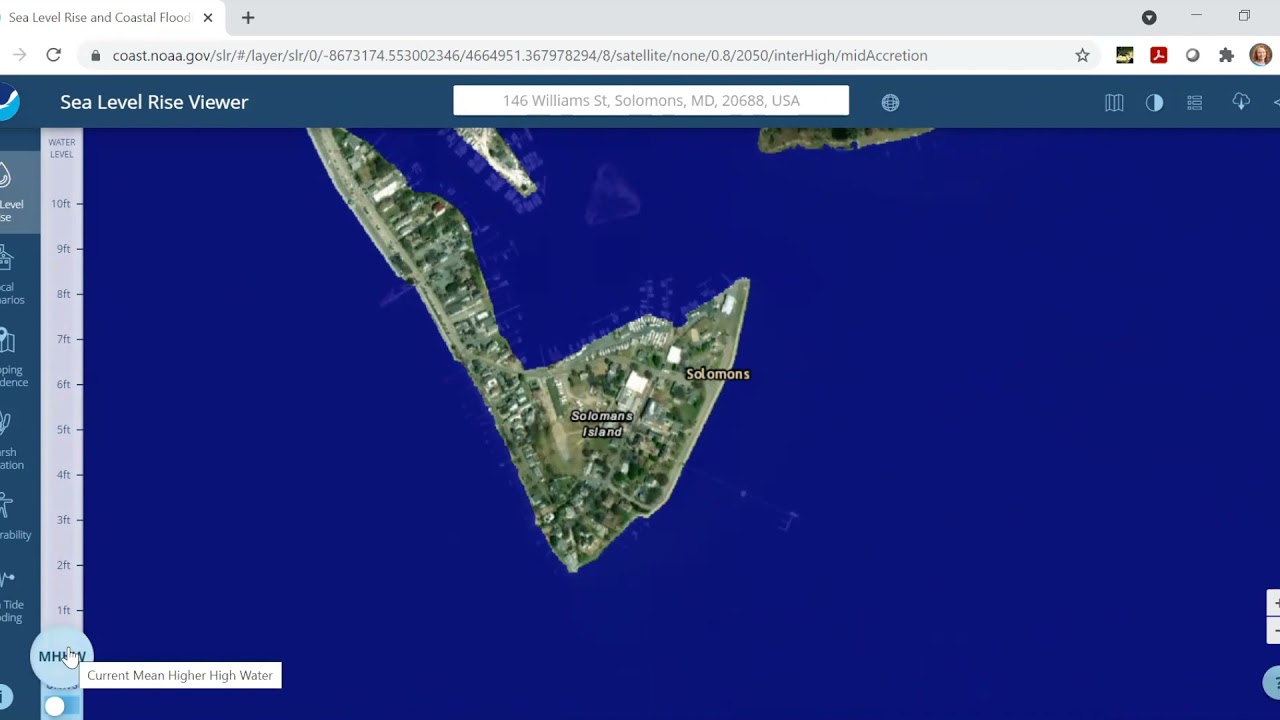 Walkthrough of the NOAA Sea Level Rise Viewer
