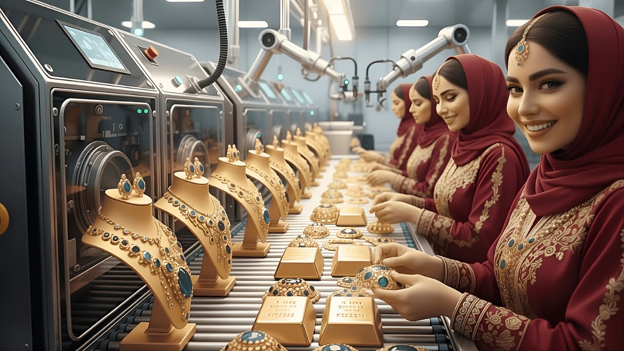 How 99 9% Gold Jewelry is Made – Inside Dubai Gold Factory & How Gold is Formed (Full Process)