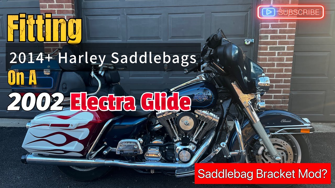 How to Fit 2014+ Harley Saddlebags on a 2002 Electra Glide | Saddlebag Bracket Mod #subscribe 