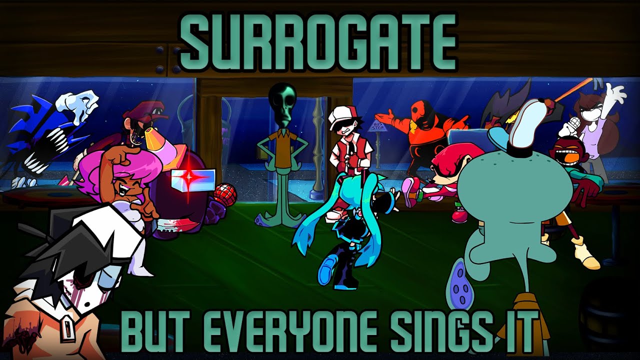 SURROGATE but Every Turn a Different Character Sings It 🎵🎤 (FNF BETADCIU)