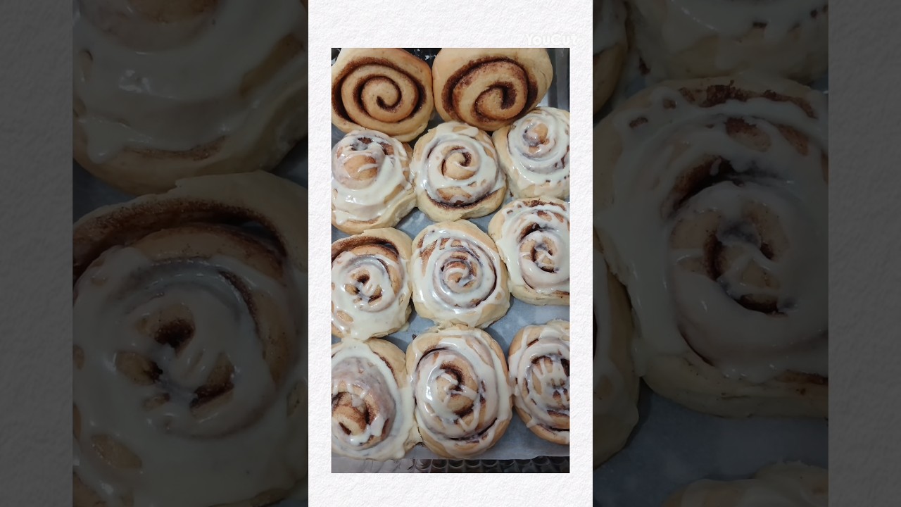 How to make classic flofy cinnamon roll with froty