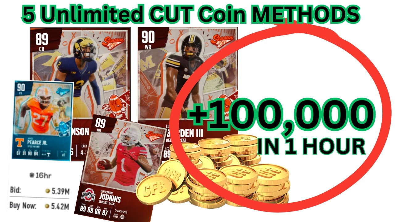 5 METHODS TO GET UNLIMITED COINS | EA College Football NCAA 25 Ultimate team tips