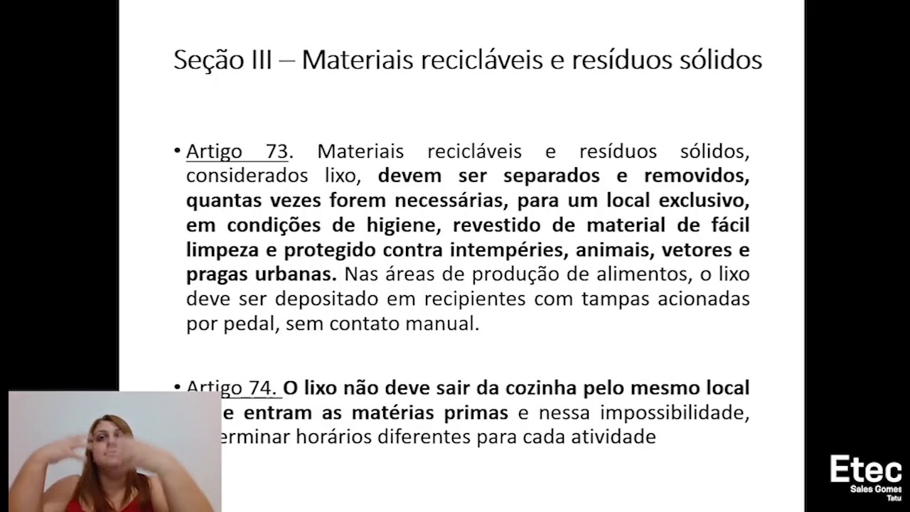 Código da Vigilância Sanitária (part-2) - Higiene dos Alimentos