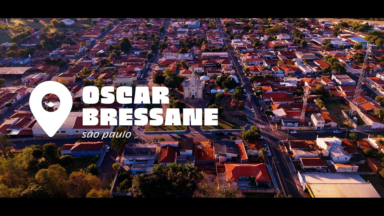 Drone filma a cidade de Oscar Bressane/SP