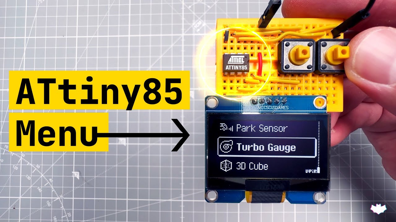 Arduino ATtiny85 OLED-меню
