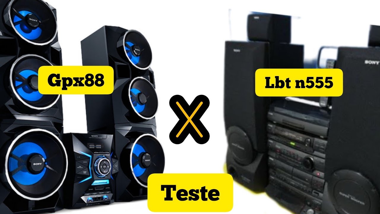 Sony gpx88 vs Sony lbt n555av teste 1
