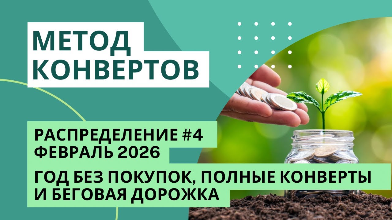 Проект «Год без покупок» | распределяю деньги и рассказываю результаты | МЕТОД КОНВЕРТОВ