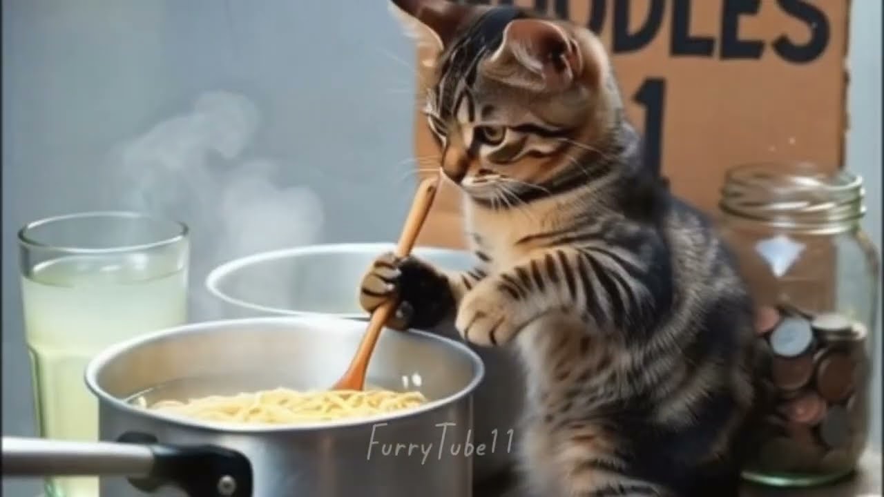Poor Kitten Works Hard to Save His Injured Father 💔 | Heartwarming Animated Story