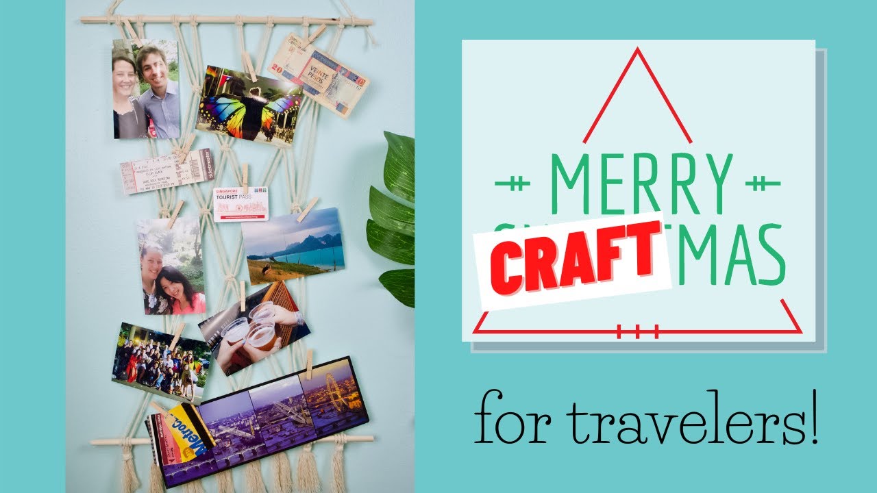How to make a MACRAME PHOTO HANGAR | Gifts for Travelers That Have Everything | 12 Days of Craftmas