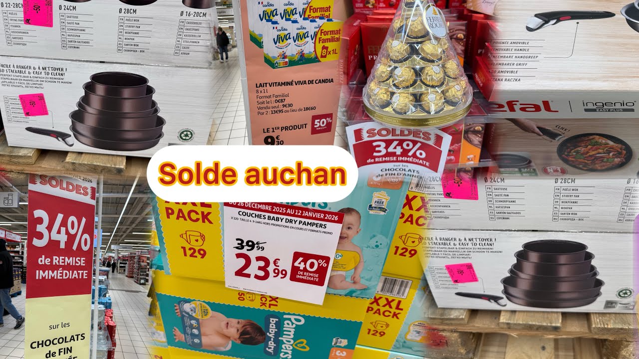 اخيرا صولد بدا 👌صولد كبير عند auchan 👌حاضر يعلم الغايب تخفيضات خيالية 