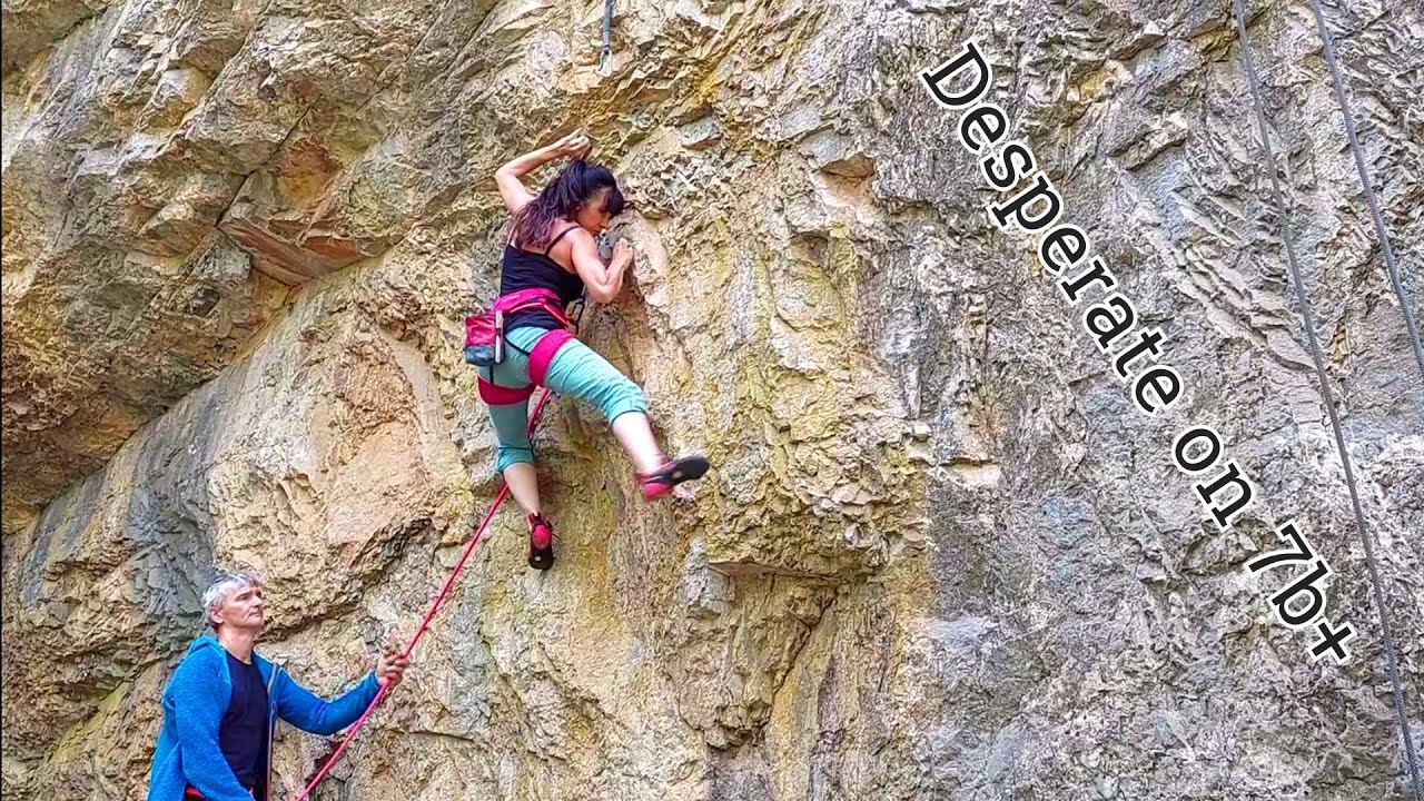 Climbing in Breze, Bulgaria, 7b+