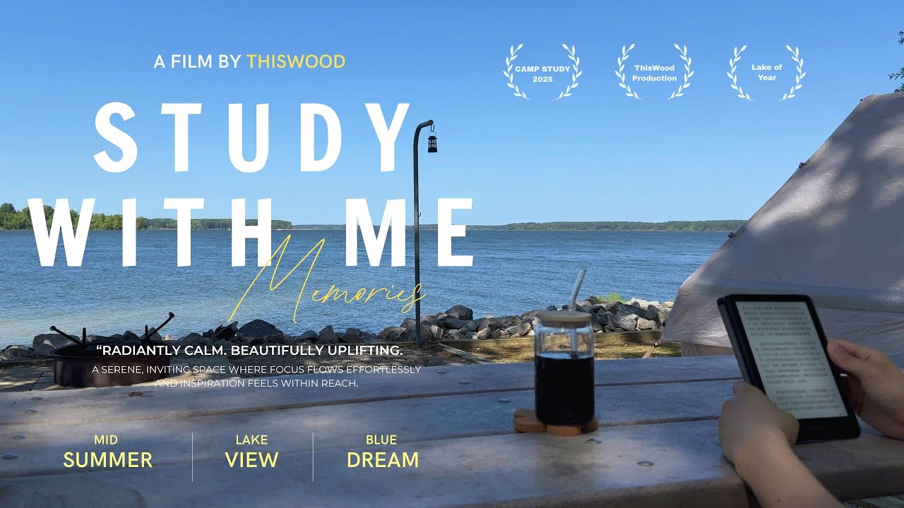 2-HOUR STUDY WITH ME ☀️🌥️ / Lake Morning and Afternoon / Calm Piano Lofi 🎹 / 30-5 Pomodoro Studying