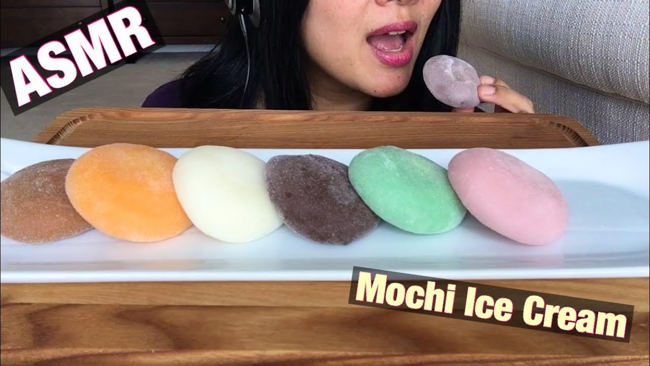 ASMR MOCHI ICE CREAM - SOFT CHEWY EATING SOUNDS (No talking)