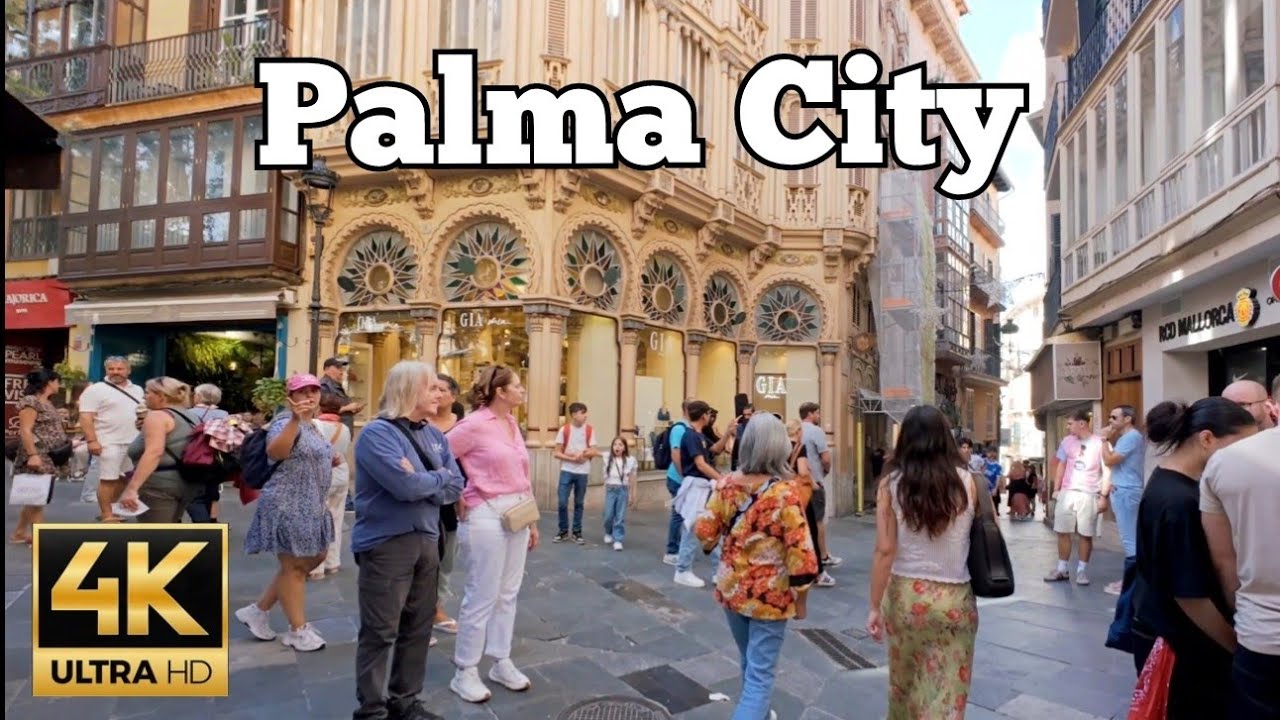 Palma City 4K Walking Tour | Majorca 🇪🇸
