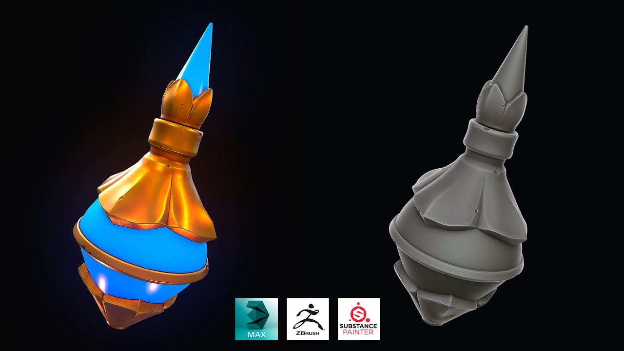 Autodesk 3ds Max, Zbrush, Substance Painter - Stylized Magic bottle