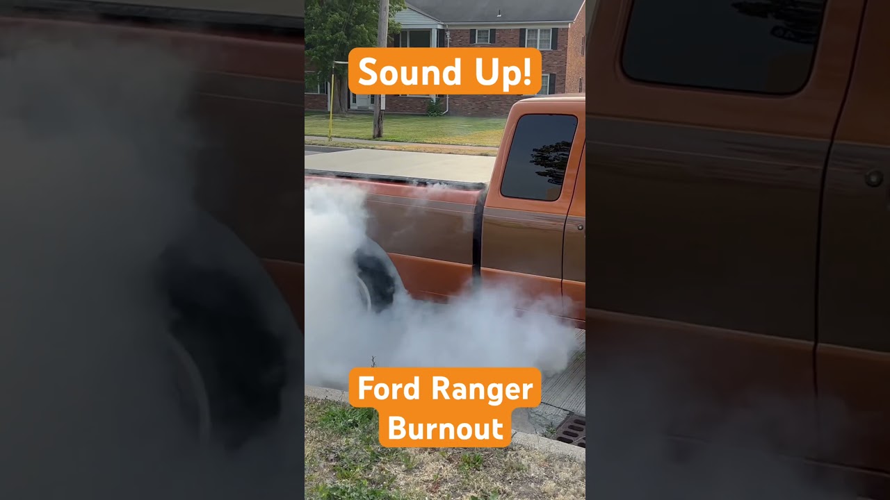 Ford Ranger Burnout. #автомобиль #v6 #грузовик #ford #ranger #fordranger #burnout #рейнджеры #bur...