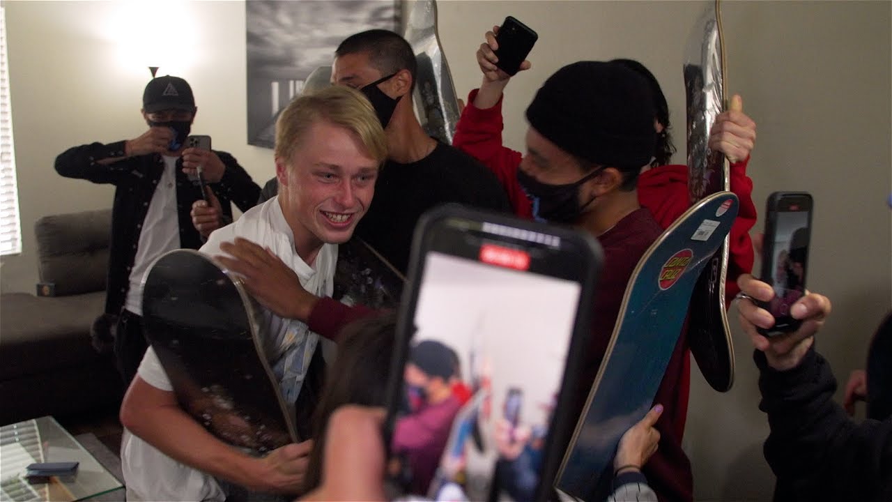 SURPRISE JAKE, YOU'RE PRO! Screaming Vlog 33 | Santa Cruz Skateboards