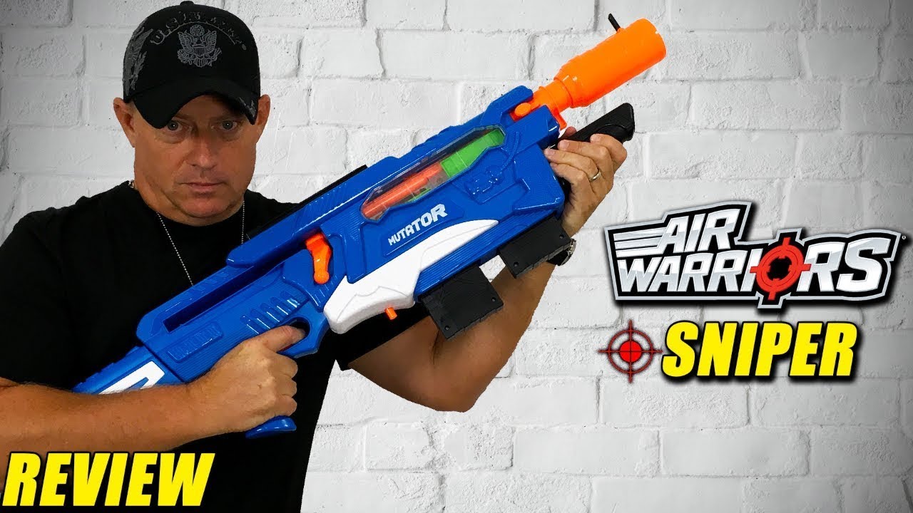 Buzz Bee Toys Air Warriors | Mutator Dual Mag Sniper Blaster Review