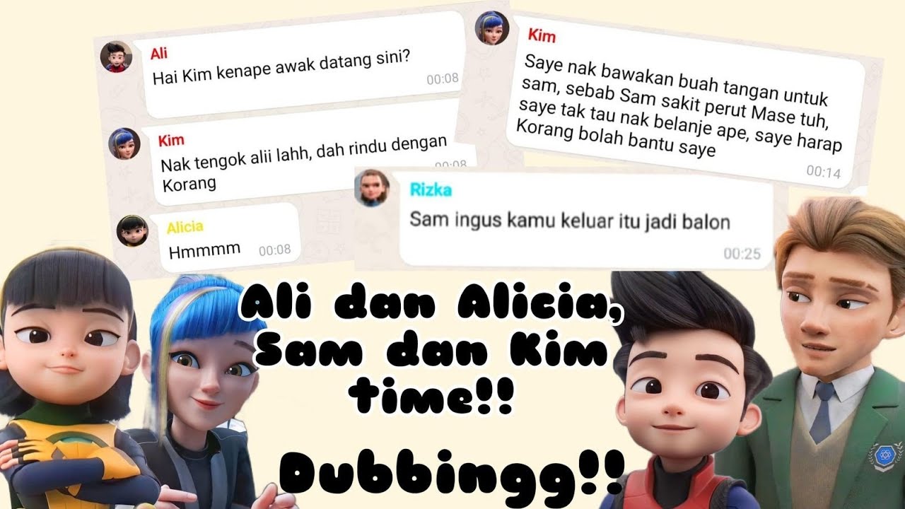 Ali dan Alicia, Sam dan Kim time!!! // Ejen Ali dubbing