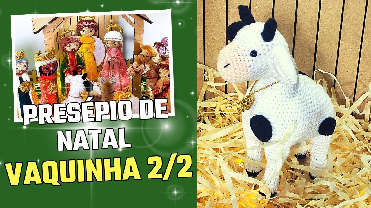 Cabeça da Vaquinha Presépio de Natal 2/2 Amigurumi em Crochê
