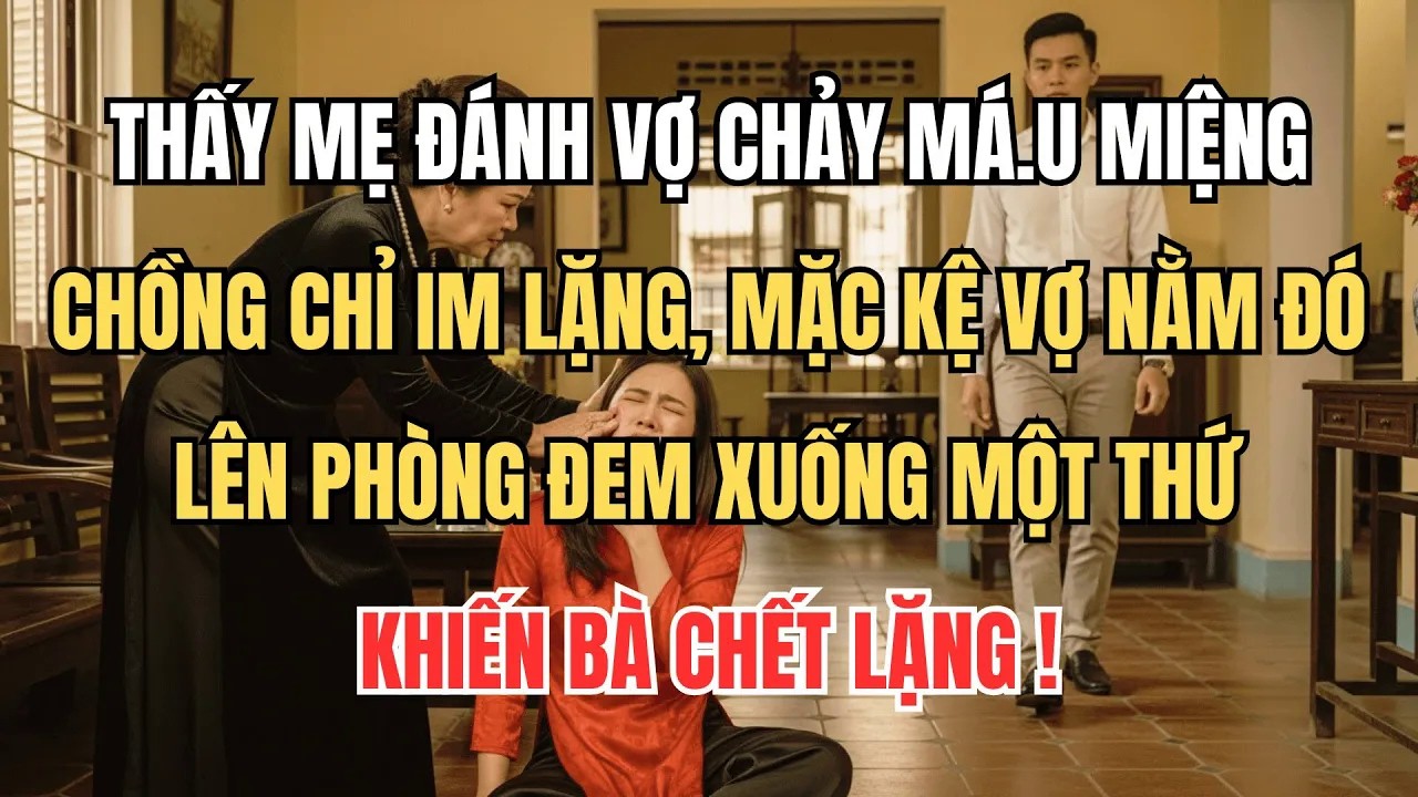Bị Mẹ Chồng Đánh Chảy Má.u Miệng, Chồng Mặc Kệ Vợ Nằm Đó Lên Phòng Đem Xuống 1 Thứ Khiến Bà Sốc Nặng