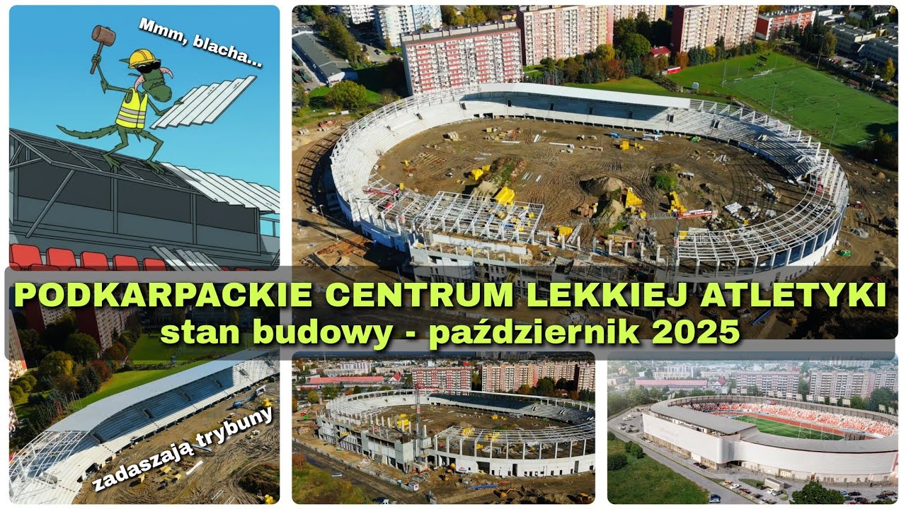 Подкарпатский легкоатлетический центр | ход строительства - октябрь 2025 #Жешув, #Ресовия #4K