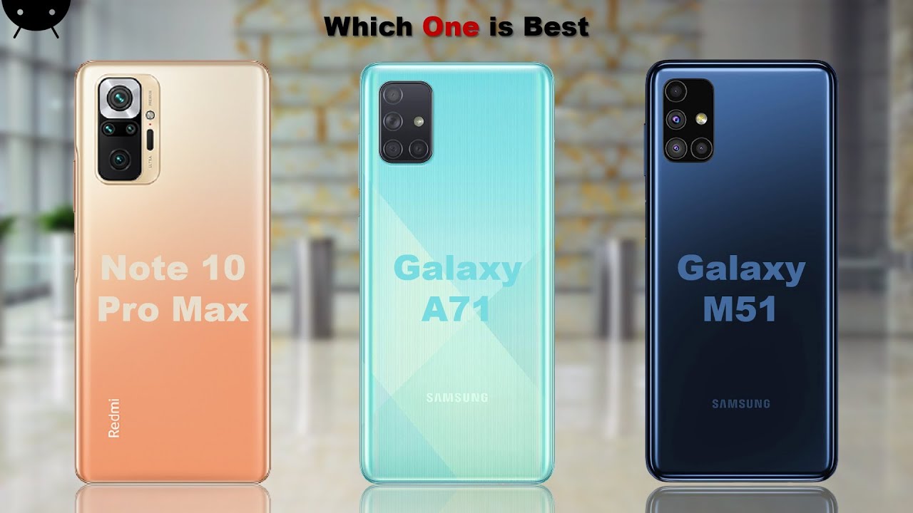 Redmi Note 10 Pro Max vs Samsung Galaxy A71 vs Samsung Galaxy M51