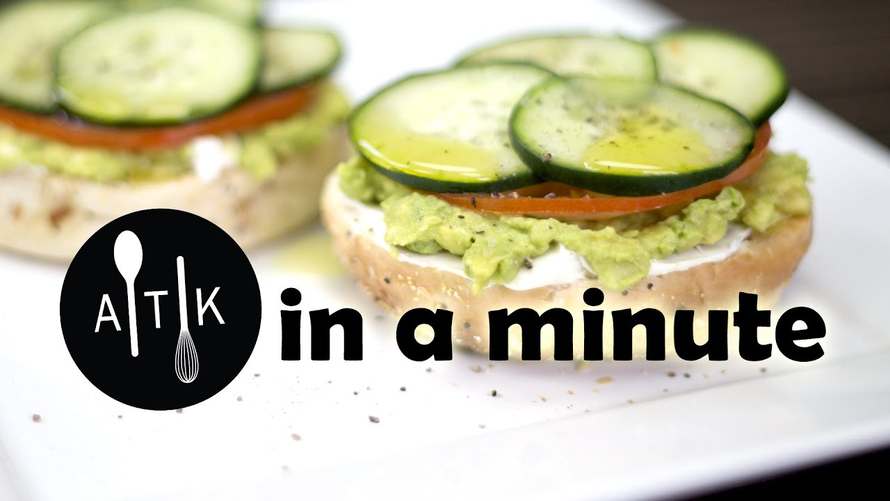 How to Make an Avocado Bagel Sandwich | Cucumber and Guacamole Sandwich