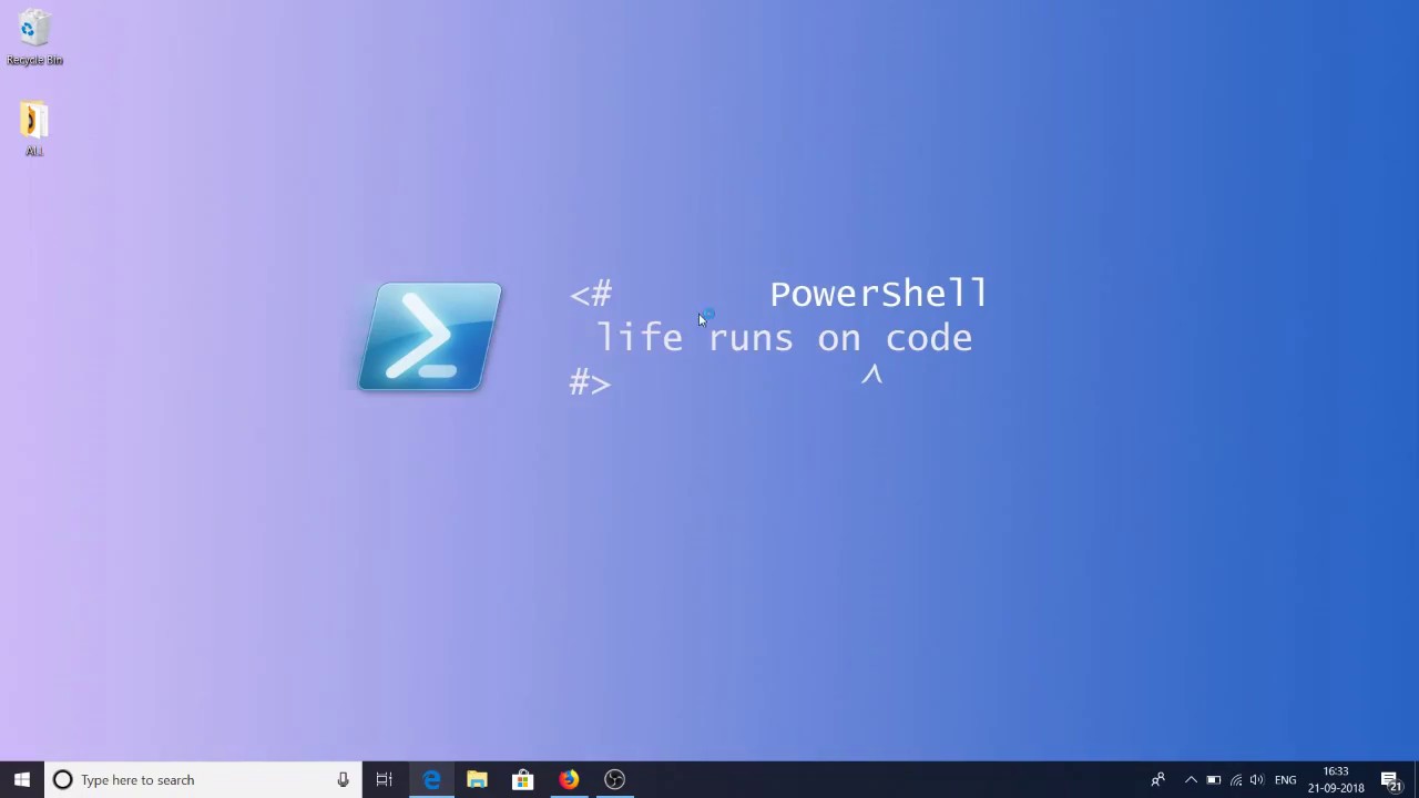 Get the ground ready - Powershell