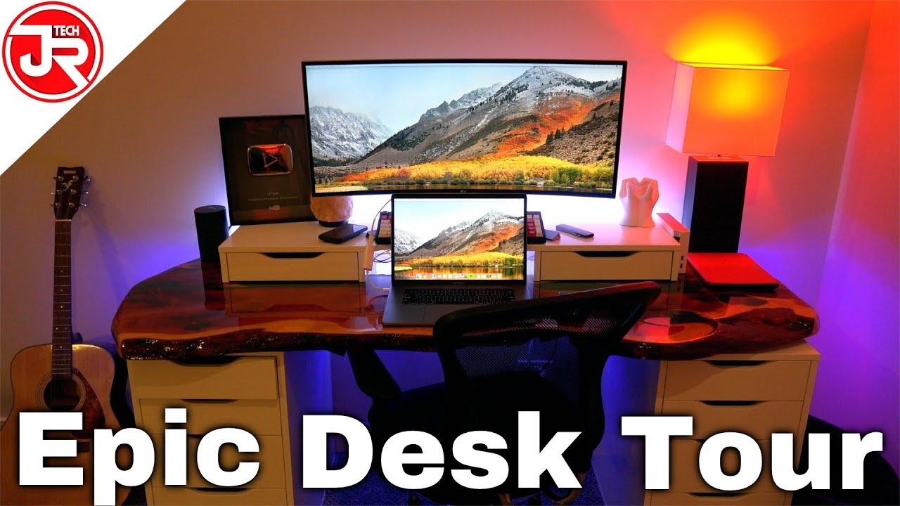Epic Desk Tour JrTech - Brand New Late 2018 Desk Setup