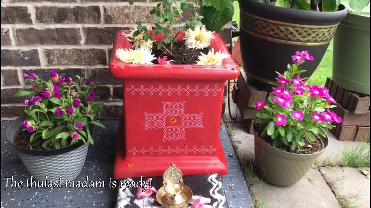USA DIY Thulasi Kota /அமெரிக்காவில்  துளசி மாடம் #Malinisignature